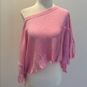 Altar'd State Pink Knit off the shoulder Top size Xs